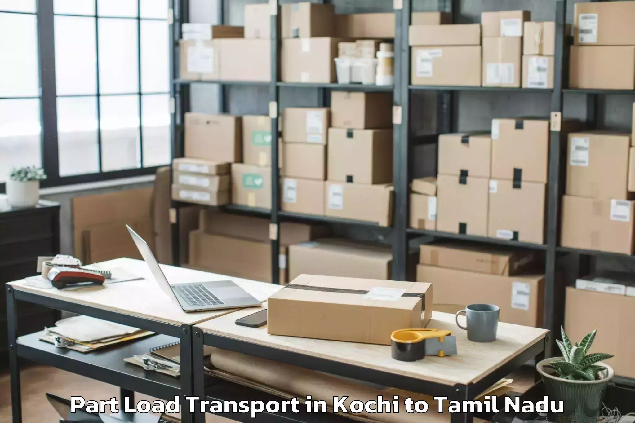 Professional Kochi to Mallasamudram Part Load Transport